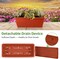 2PCS Raised Garden Bed 2 Tier Vertical Garden Planter Small Outdoor Freestanding Herb Garden Beds with Planter Tray for Outdoor Indoor Flowers Vegetables Plants, Brick Red